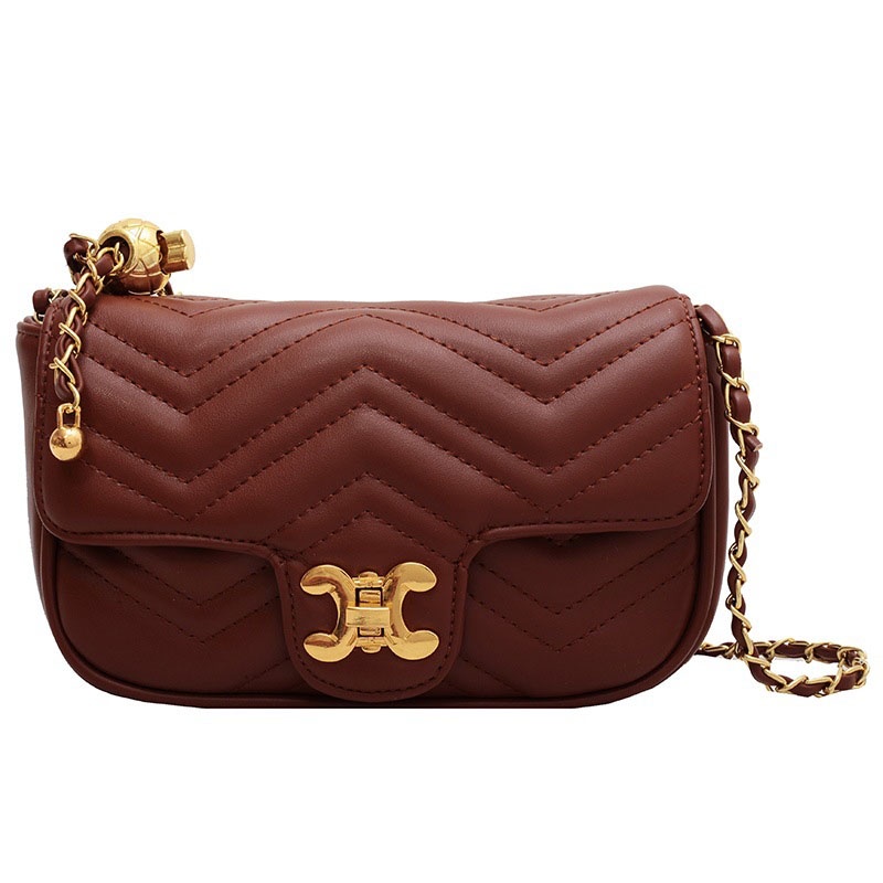 Túi đeo chéo IELGY hình vuông cỡ nhỏ phối dây đeo sợi xích thời trang cho nữ