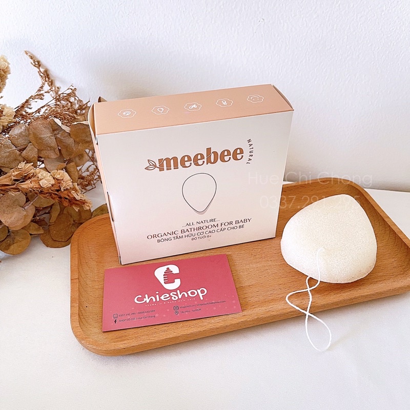 Bông tắm cho bé hữu cơ Meebee cao cấp siêu mềm mại