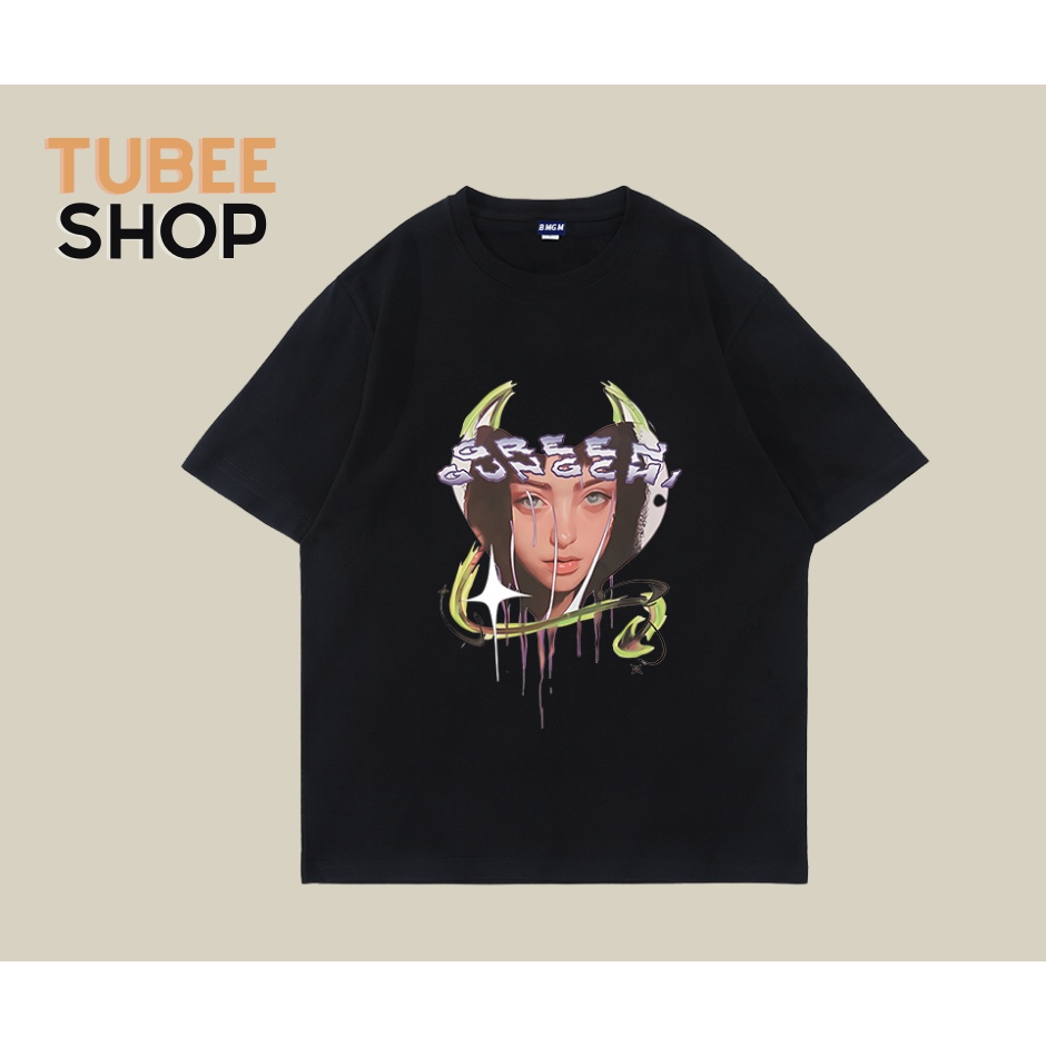 Áo thun in hình cô gái Unisex nam nữ Tubee shop