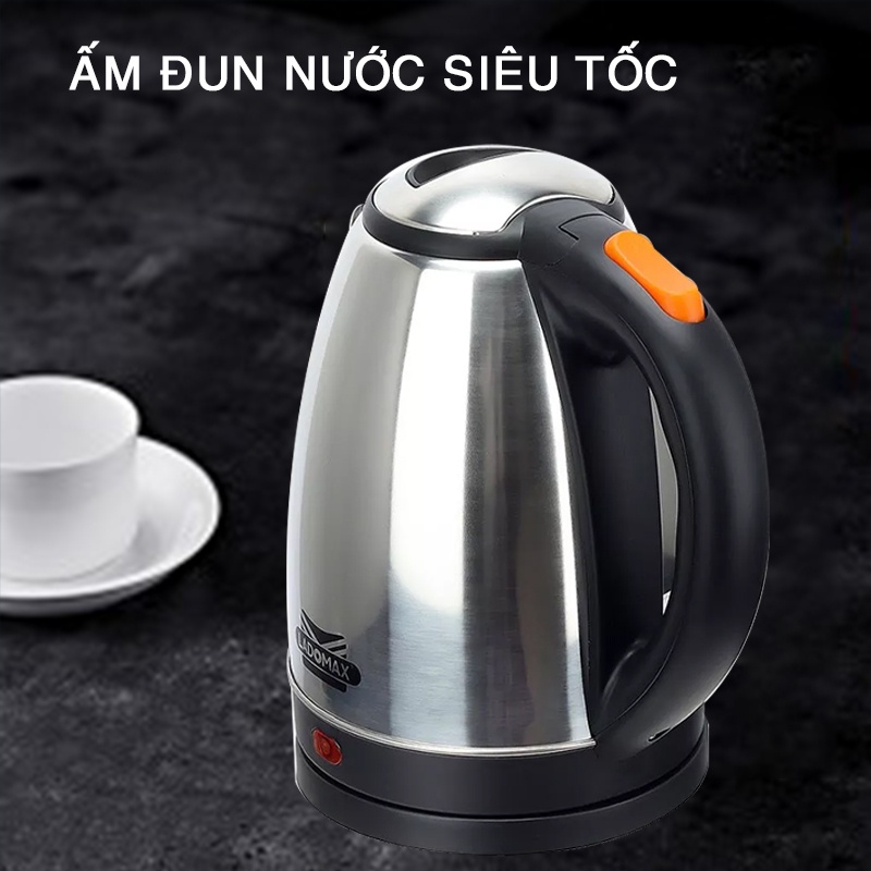 Ấm siêu tốc inox không gỉ Ladomax HA-885 dung tích 2 Lit nấu nước nhiều, công suất lớn đun nhanh sôi