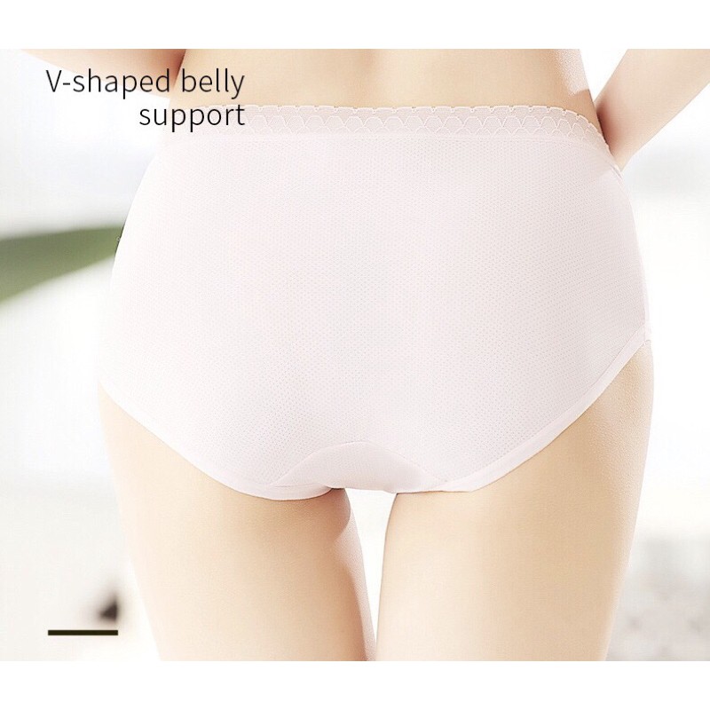 Quần Lót Bầu Và Sau Sinh Cạp Chéo Ren Chất Su Đúc Thông Hơi Kháng Khuẩn