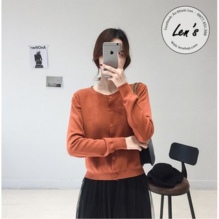 Áo khoác len cổ tròn len mịn cao cấp Nàng Len