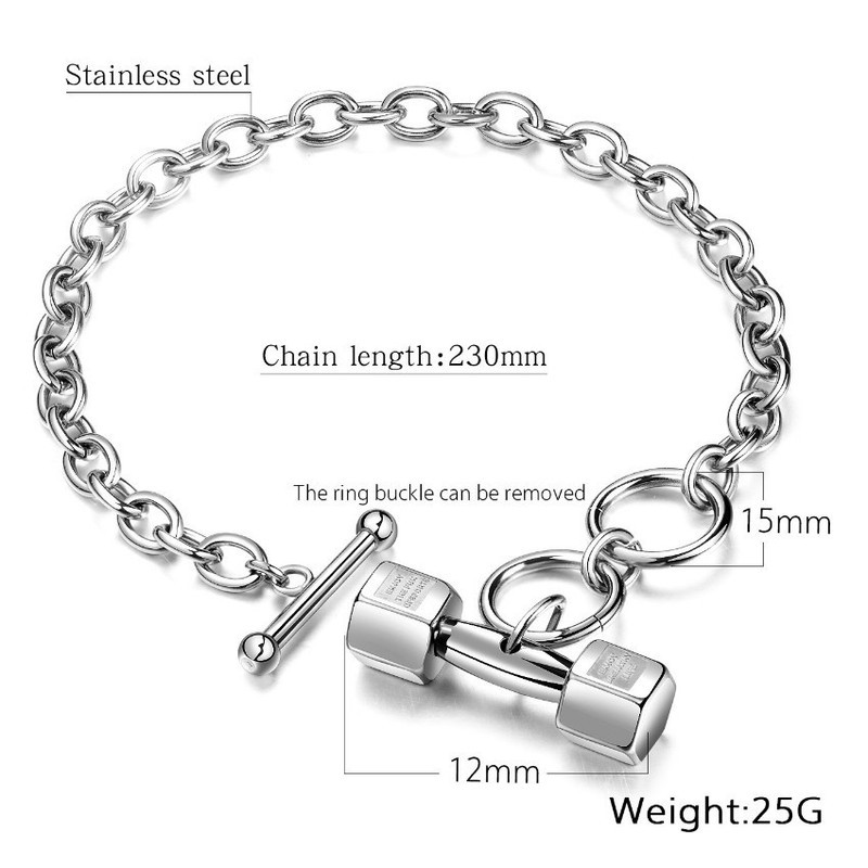 Lắc Tay Nam Hình Cục Tạ Titan Ko Đen TT 2191