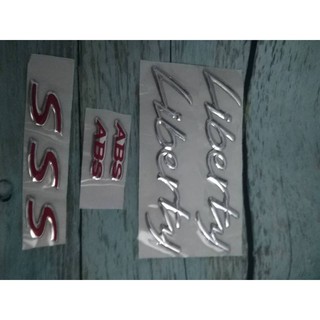 Bộ tem decal chữ nổi liberty