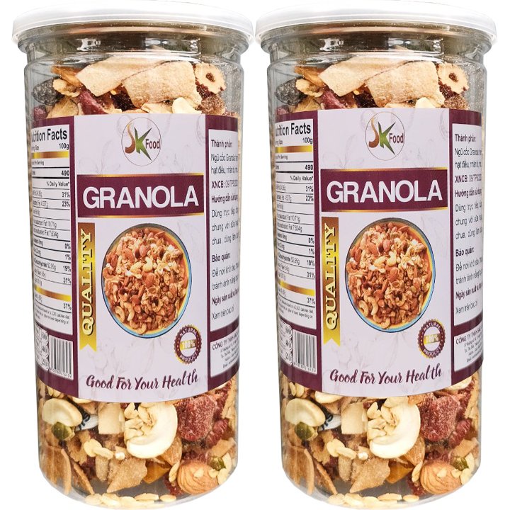 500g Granola ngũ cốc dinh dưỡng giúp ăn kiêng giảm cân hiệu quả SK FOOD