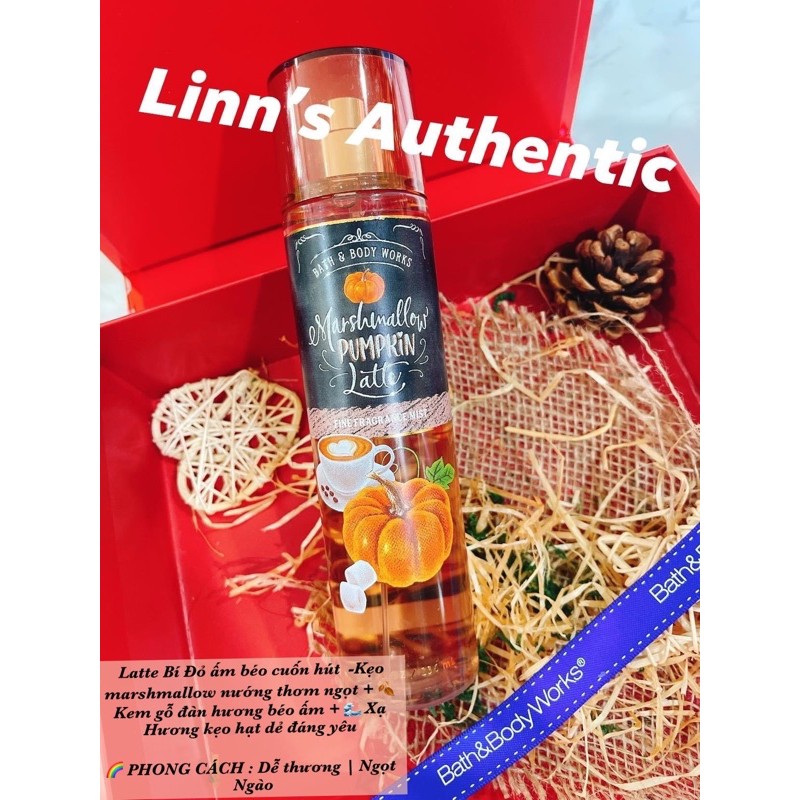 Auth_Fullsize  MASHMALLOW PUMPKIN LATTE |PUMPKIN PECAN WAFFLE_ Xịt Thơm Toàn Thân USA