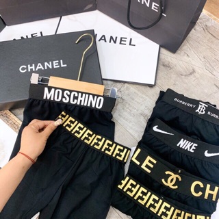 Quần legging cạp chữ cho bé gái