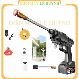 Máy rửa xe mini áp lực cao bình phun bọt tuyết rửa xe máy cao áp cầm tay total dùng pin Hitachi 118V giá rẻ gia đình