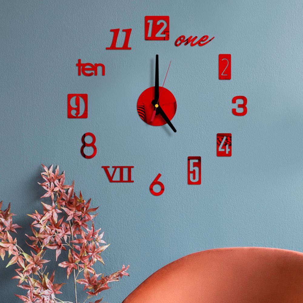WATTLE Đồng Hồ Dán Tường Tự Dính Thời Trang