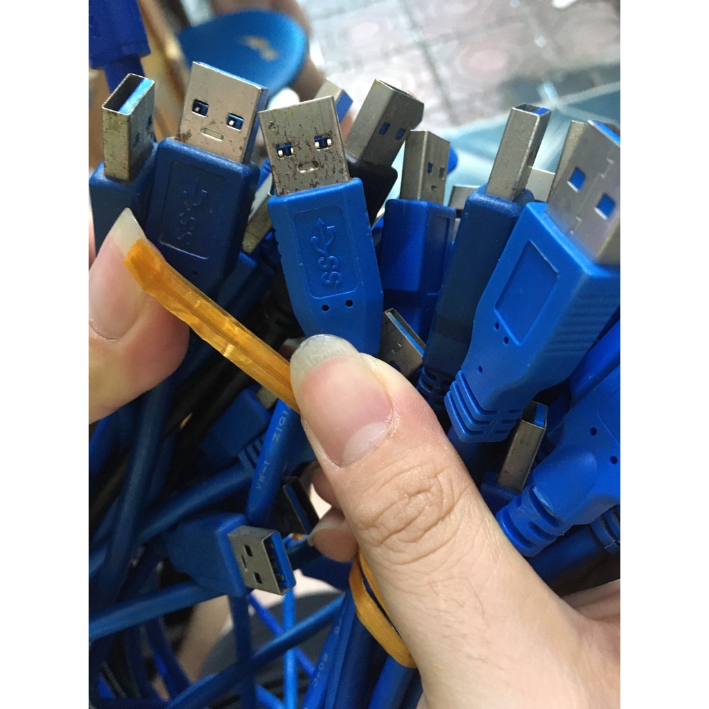 🌟CHÍNH HÃNG 🌟 Dây cáp SẠC USB 2.0 3.0 2 đầu đực 50cm TRẮNG XANH ĐEN SSD