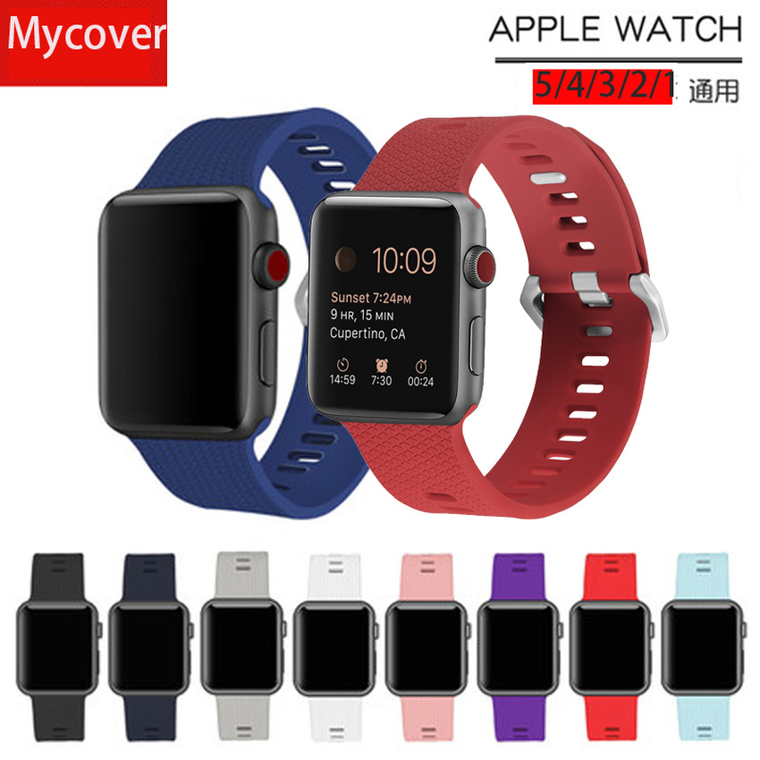 Dây đeo silicon nhiều màu sắc thời trang cho đồng hồ thông minh Apple Watch 38mm 42mm 40mm 44mm Iwatch 6 SE 5 4 3 2 1