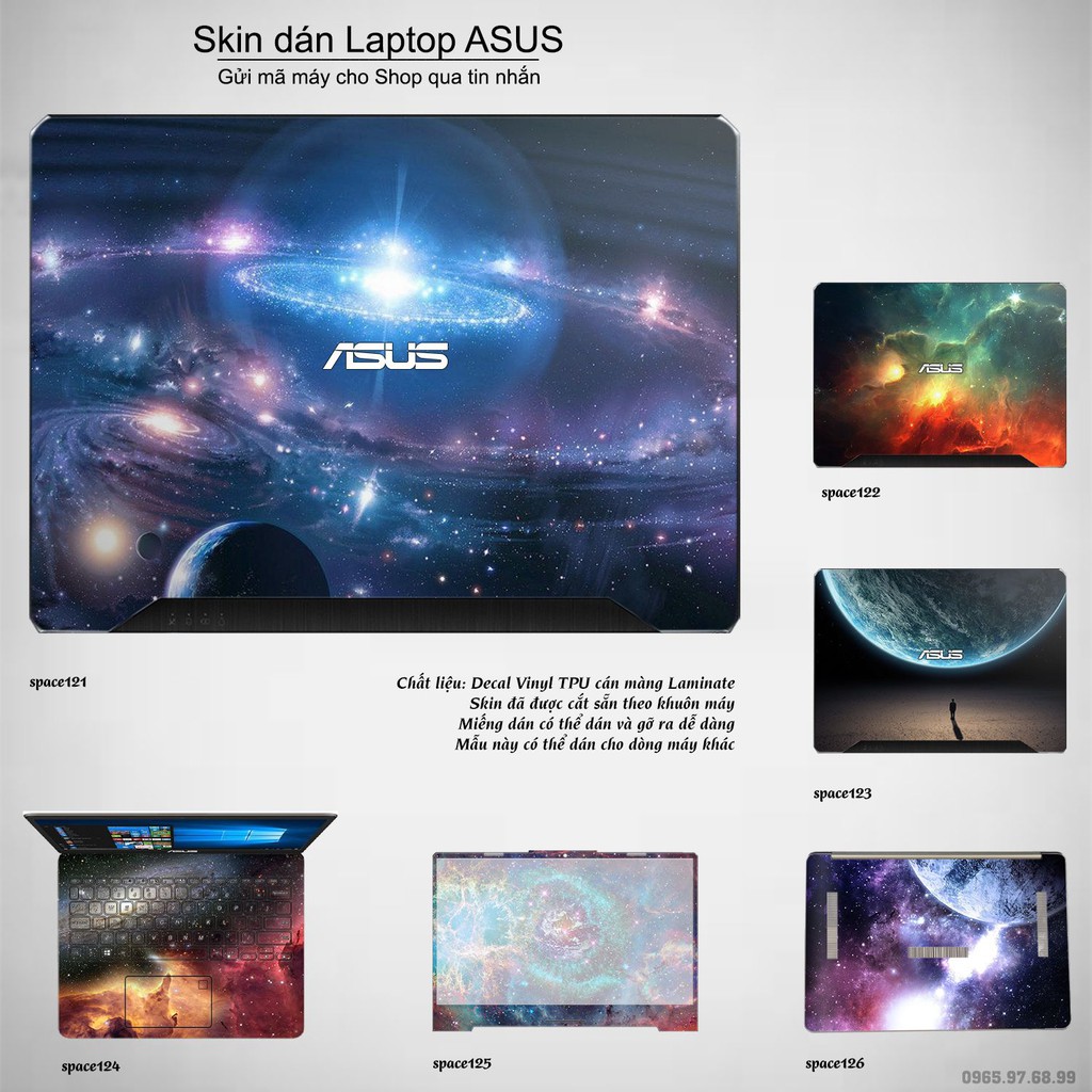 Skin dán Laptop Asus in hình không gian _nhiều mẫu 21 (inbox mã máy cho Shop)