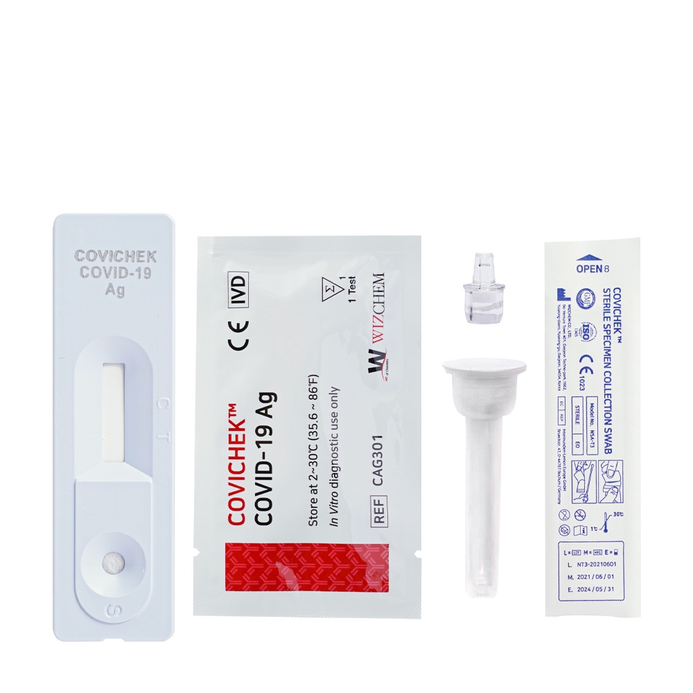 Dụng cụ xét nghiệm nhanh Pharmacity Covichek (Hộp 5 bộ kit)