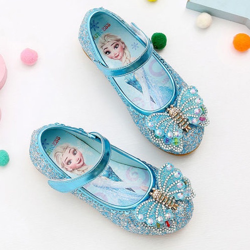 Giày Búp Bê Đính Đá Xinh Xắn Phong Cách Công Chúa Elsa Cho Bé Gái 2022 Mới