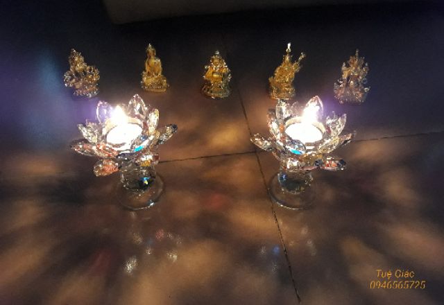 Chân nến pha lê