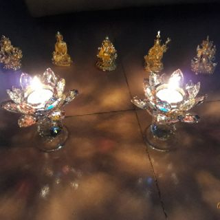 Chân nến pha lê