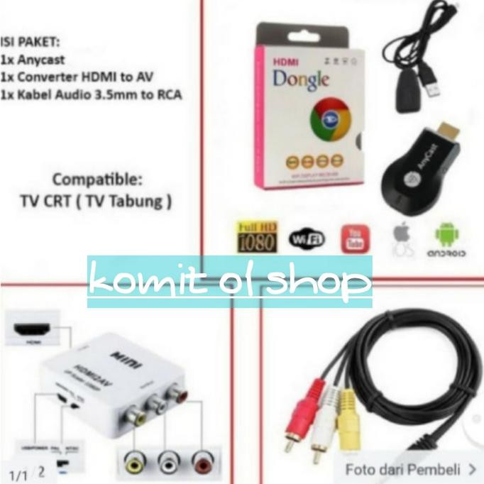 Cáp Hdmi Dongle + Hdmi Av + Rca Cho Hp To Tv Tube 0512