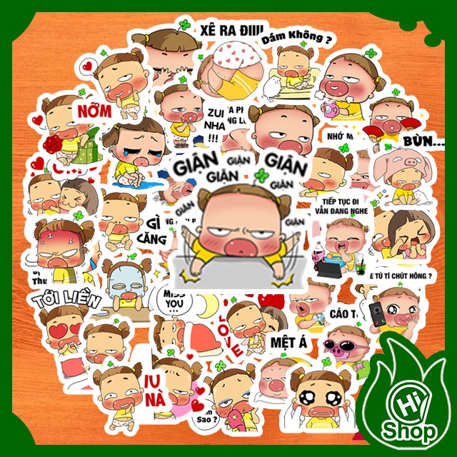 [Bộ 40 Sticker] Hình Dán Sticker Quỳnh Aka | Dán Nón Bảo Hiểm, Điện Thoại, Laptop, Bình Nước