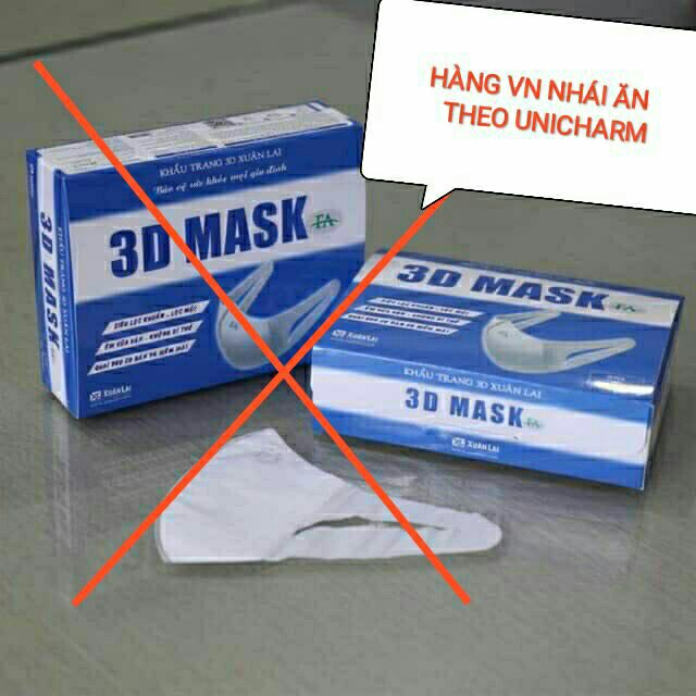 (Sẵn-Chính Hãng)*Tách Lẻ 5cái* KHẨU TRANG UNICHARM 3D MASK NHẬT BẢN