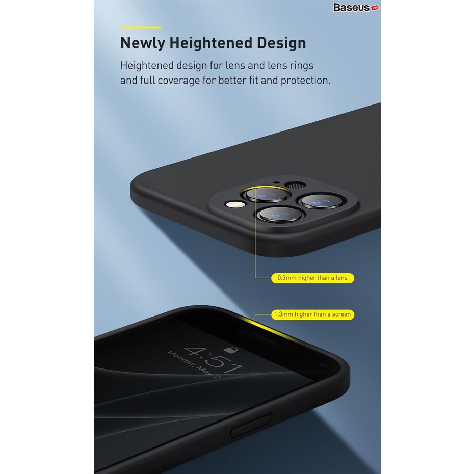 Ốp lưng chống bám bẩn cho iPhone 13 Series Baseus Liquid Silica Gel Protective Case