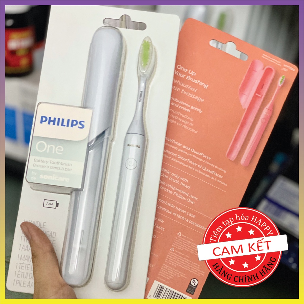 BÀN CHẢI ĐIỆN ĐÁNH RĂNG PHILIPS ONE SONICARE - SỬ DỤNG PIN AAA - HÌNH THẬT Ở CUỐI CÙNG