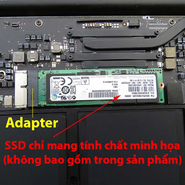 Adapter gắn SSD M.2 PCIe NVMe cho MacBook 2013-2017 MA06 | BigBuy360 - bigbuy360.vn