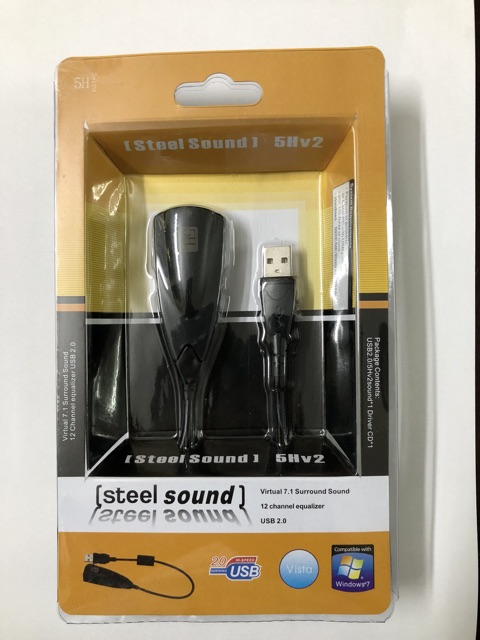 Cáp chuyển USB sound sang âm thanh 3D 7.1 (Đen)