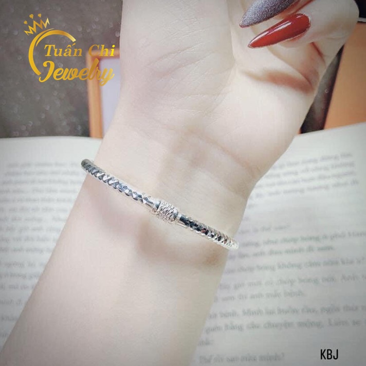 Vòng Tay Bạc ⚡BẢO HÀNH⚡ Lắc Tay Nữ, Chất Liệu Bạc Cao Cấp, Kiểu Dáng Phay Bóng Đẹp