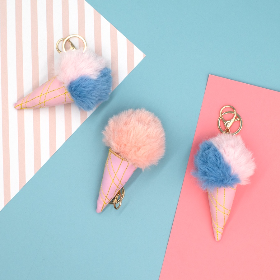 [Mã LIFEMKD3 giảm 100K đơn 499K] Đồ Chơi CLEVER HIPPO Móc Khóa Pom Pom - Sweety Ice Cream POMPOM/KCP2402