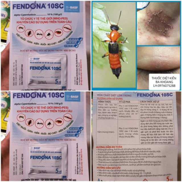 Thuốc diệt kiến ba khoang hiệu quả Fendona 10SC 5ml