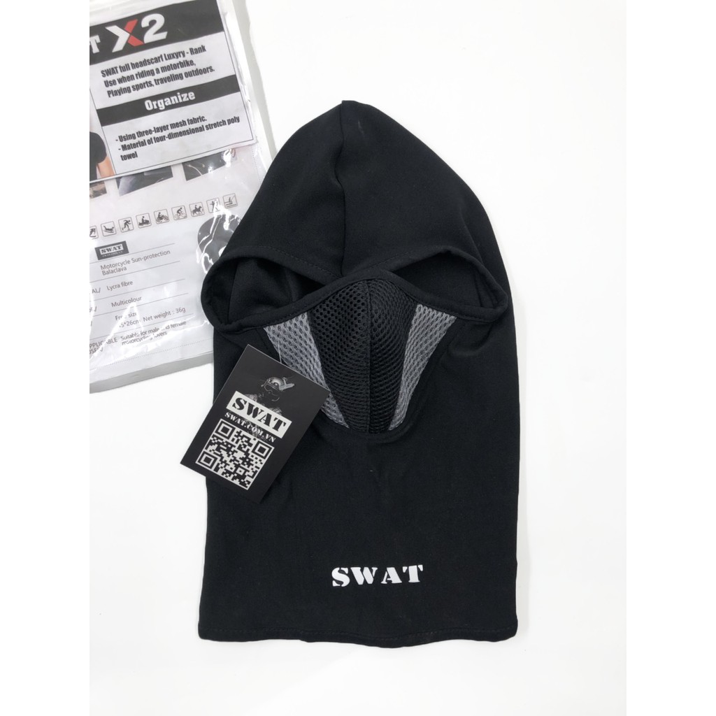 Khăn trùm Ninja SWAT X2 3 lớp cao cấp chống nắng, chống tia uv - Chuyên đi xe đạp, xe máy