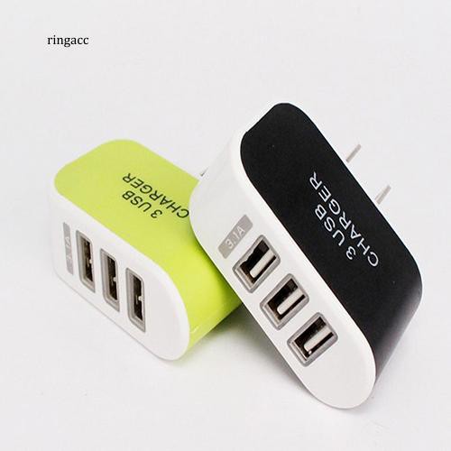 Củ Sạc Điện Thoại / Máy Tính Bảng 3 Cổng USB Tiện Dụng Mang Theo Du Lịch