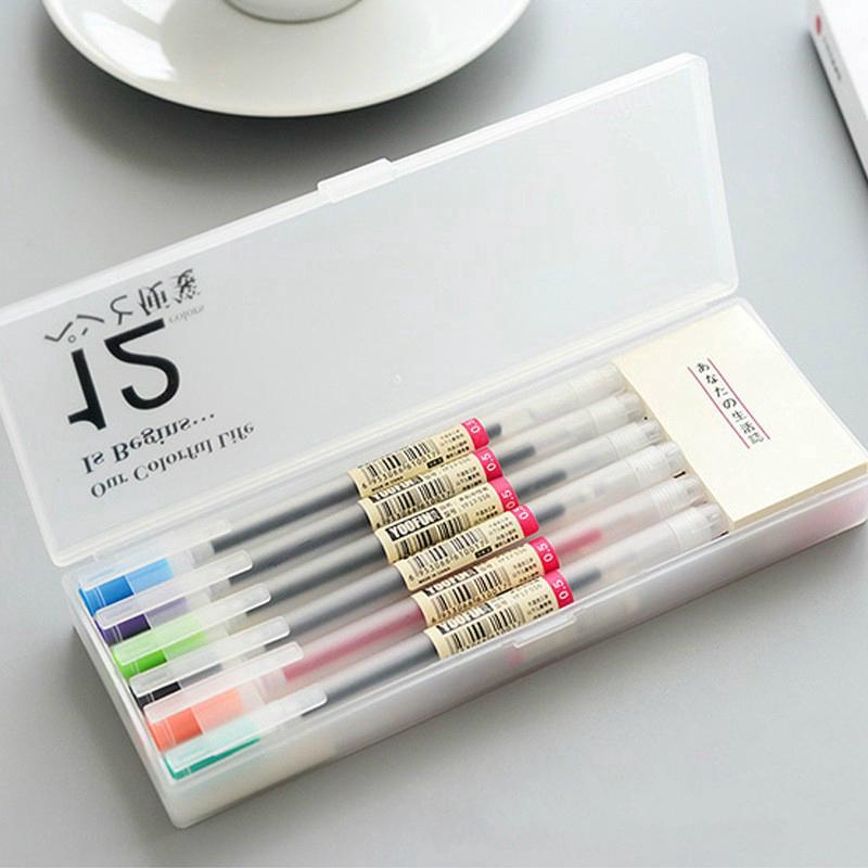 MUJI Set 12 Bút Bi Nhiều Màu Ngòi 0.5mm