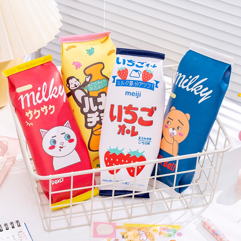 Túi Đựng Bút Chống Thấm Nước Sức Chứa Lớn Họa Tiết Hoạt Hình Dễ Thương