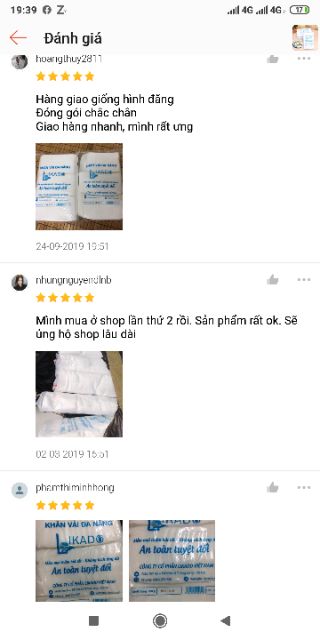 01 gói Khăn vải khô đa năng Likado 300g ~270 tờ