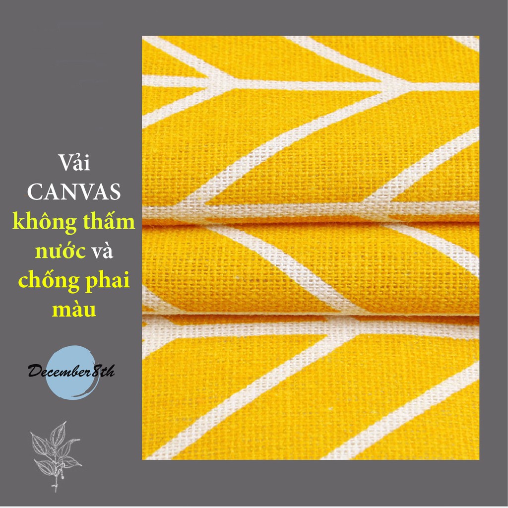 Giỏ Đựng Đồ Giặt, Đồ Chơi Vải Canvas Có Nắp Đậy