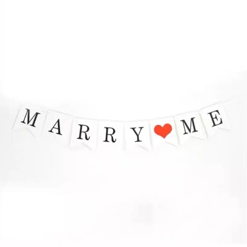 Dây treo chữ i love you marry me love trang trí tiệc cưới cầu hôn tỏ tình
