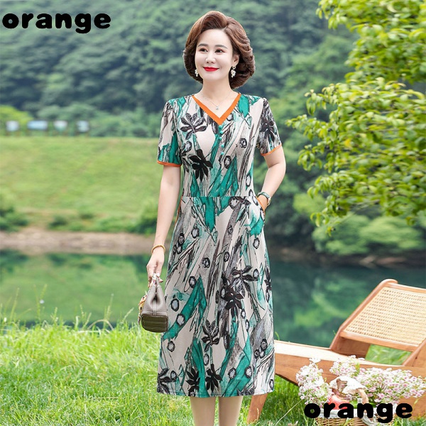 Đầm Thun Ngắn Tay Dáng Ôm Dài Qua Gối Thời Trang Mùa Hè Kiểu Mới Cho Mẹ