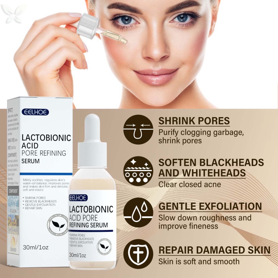 Tinh Chất Axit Hyaluronic Lactobionic Giúp Dưỡng Ẩm Và Se Khít Lỗ Chân Lông Cao Cấp