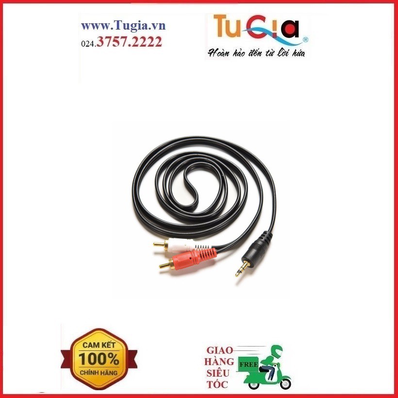 Dây loa 1 đầu 3.5mm ra 2 AV dài 1,5m