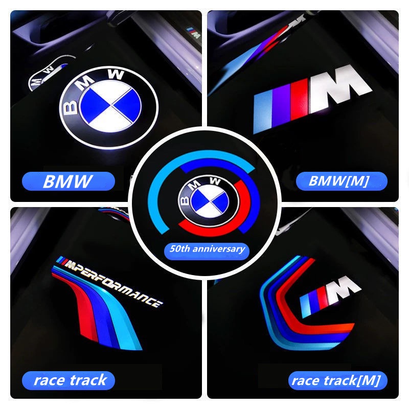 Đèn Chào Mừng Gắn Cửa Xe Hơi BMW 3 / 5 / 7Series Kỷ Niệm 50 Năm 530li