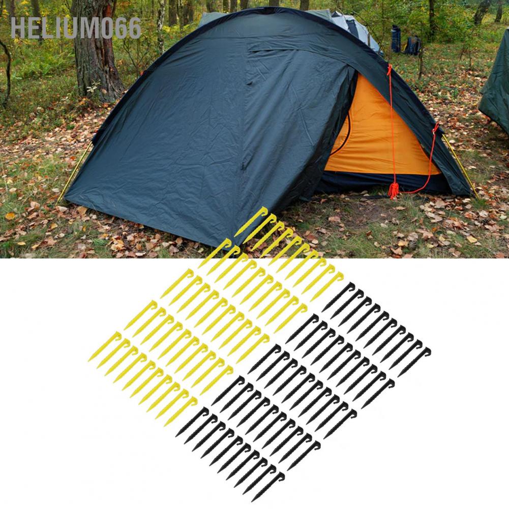 Helium066 50 chiếc Lều nhựa Chốt 5.5in Cọc cát răng cưa Độ bền cao ABS ngoài trời Bãi biển Spike đinh để cắm trại bạt