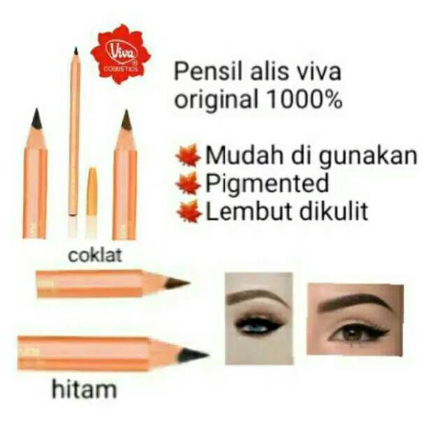 (hàng Mới Về) Bút Chì Kẻ Lông Mày Màu Nâu Đen Viva | BigBuy360 - bigbuy360.vn