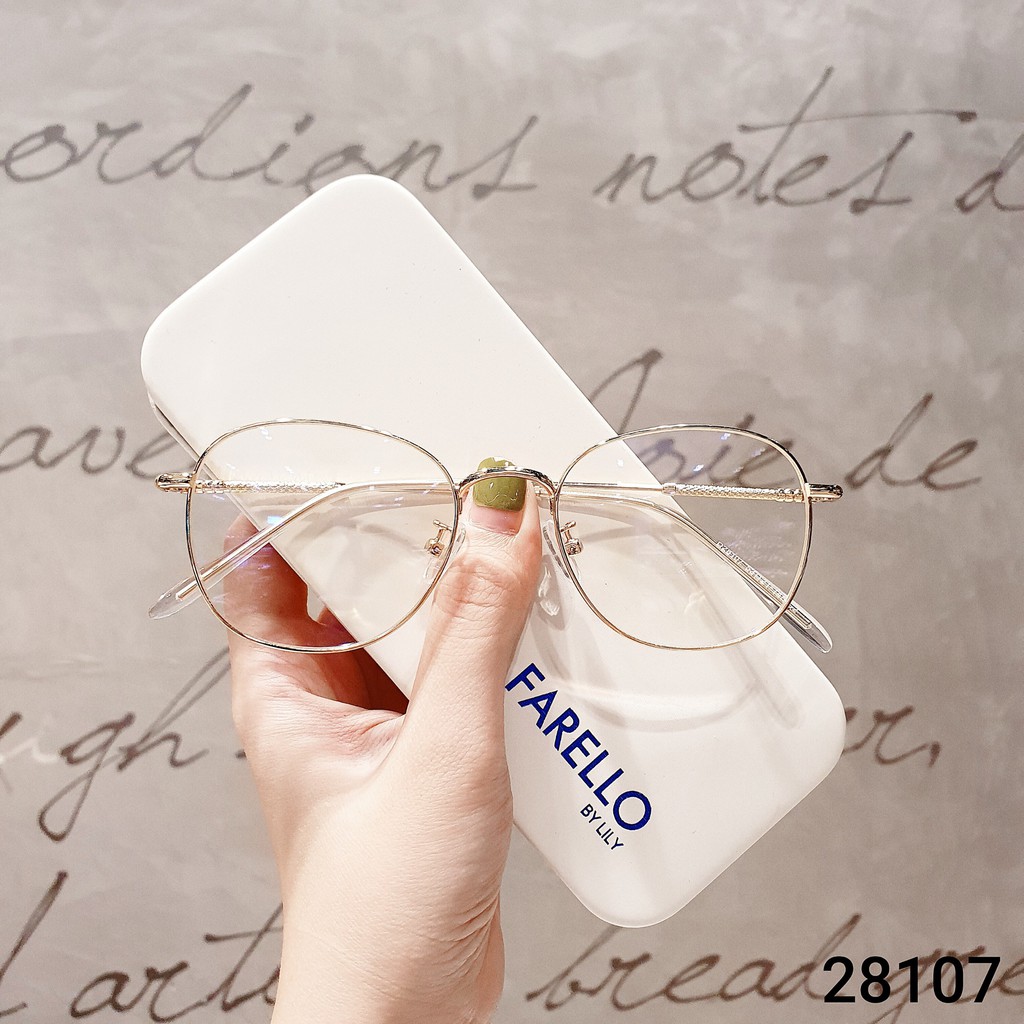 Gọng kính cận kim loại Lilyeyewear gọng kính mắt tròn nam nữ, phù hợp với nhiều khuôn mặt 28107 | BigBuy360 - bigbuy360.vn