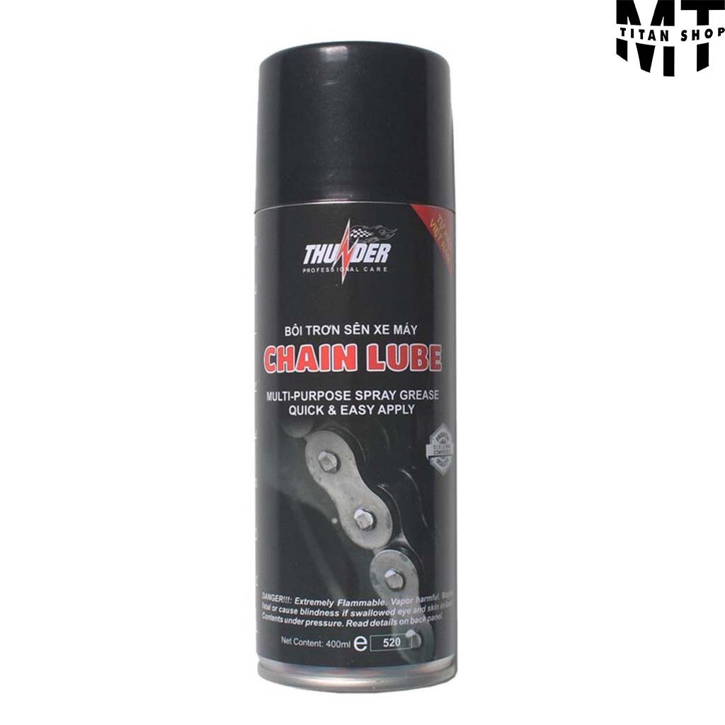 Chai Xịt Bôi Trơn Bảo Dưỡng Sên/Xích Xe Máy Thunder Chain Lube 400ml