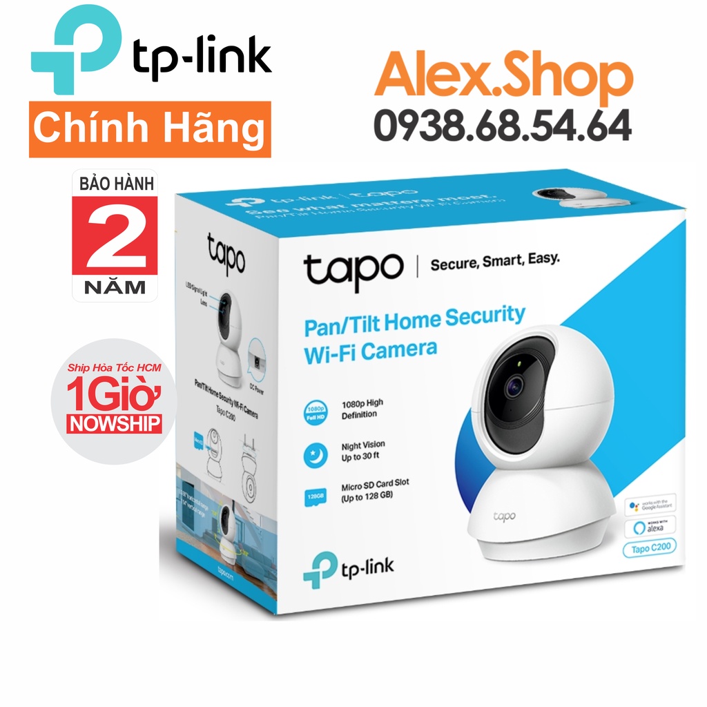 [CHÍNH HÃNG] Camera TPLink Tapo C210/C200 Thông Minh 3M 2M Quản Lí App Đàm Thoại 2 Chiều Phát Hiện Chuyển Động