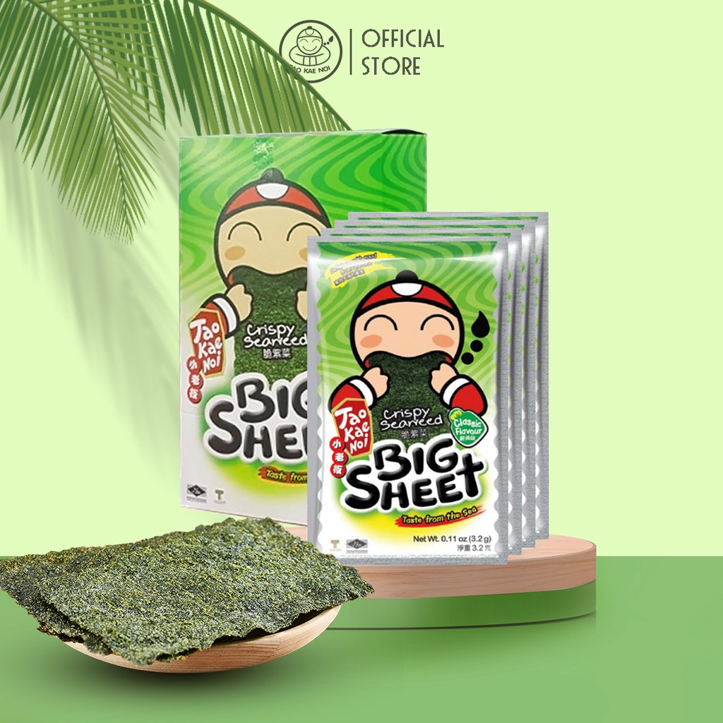 Rong biển TaoKaeNoi BIG SHEET 3.2g ( Hộp 12 gói)
