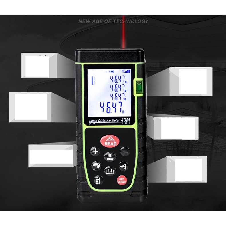 Máy Đo Khoảng Cách Laser Cầm Tay 40M OQ-40/40S Có Màn Hình LCD