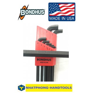 Bộ Lục Giác Mỹ Hiệu BondHus 9 Cây Hệ M , đầu ngắn .