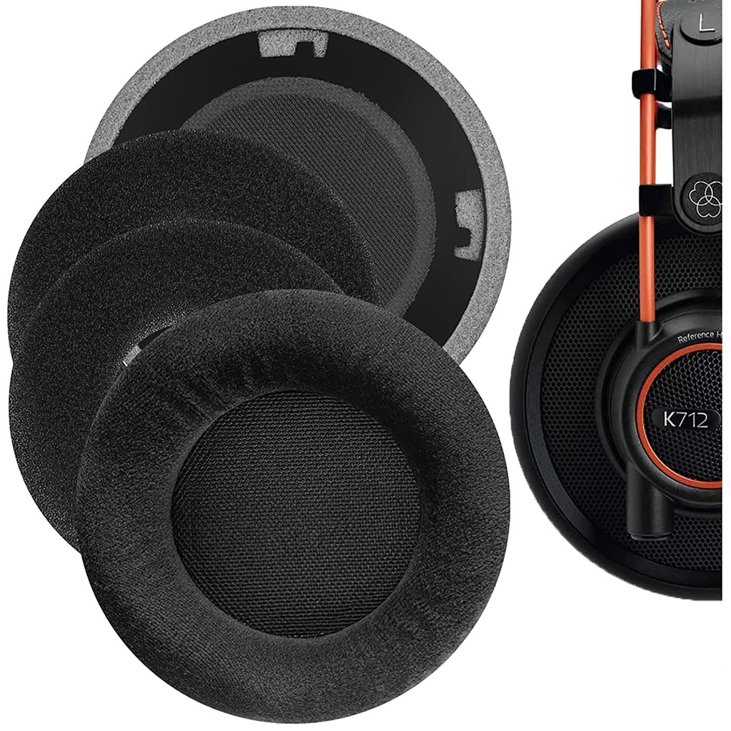 Cặp Đệm Tai Nghe Bằng Da & Vải flannel cotton Cho akg k701 k702 q701 q702 k612 k712